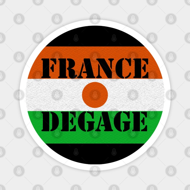 Niger - France Degage Magnet by Tony Cisse Art Originals